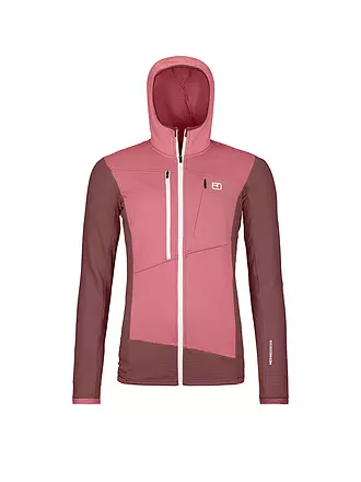 ORTOVOX | Veste polaire à capuche quadrillée pour femmes | koralle